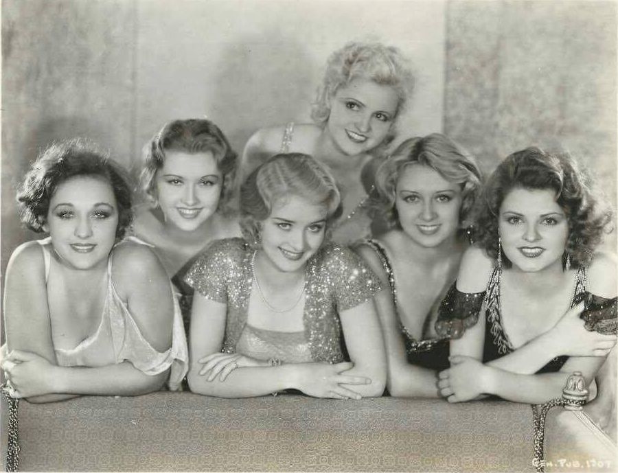 1931 WAMPAS Baby Stars- L to R - Mae Madison, Evelyn Knapp, Marian Marsh, Polly Waters, Joan Blondell, Lilian Bond